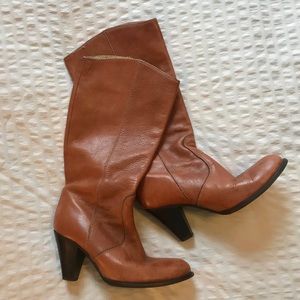 Italian-made leather Madewell heeled boots